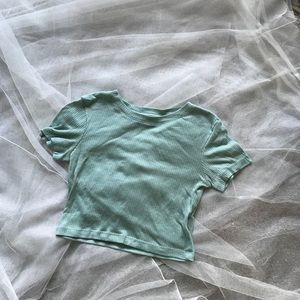 PERMANENTLY CLOSING mint green crop top